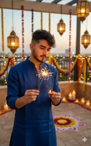 Diwali prompt for gemini boy & girl