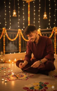 Diwali prompt for gemini boy & girl