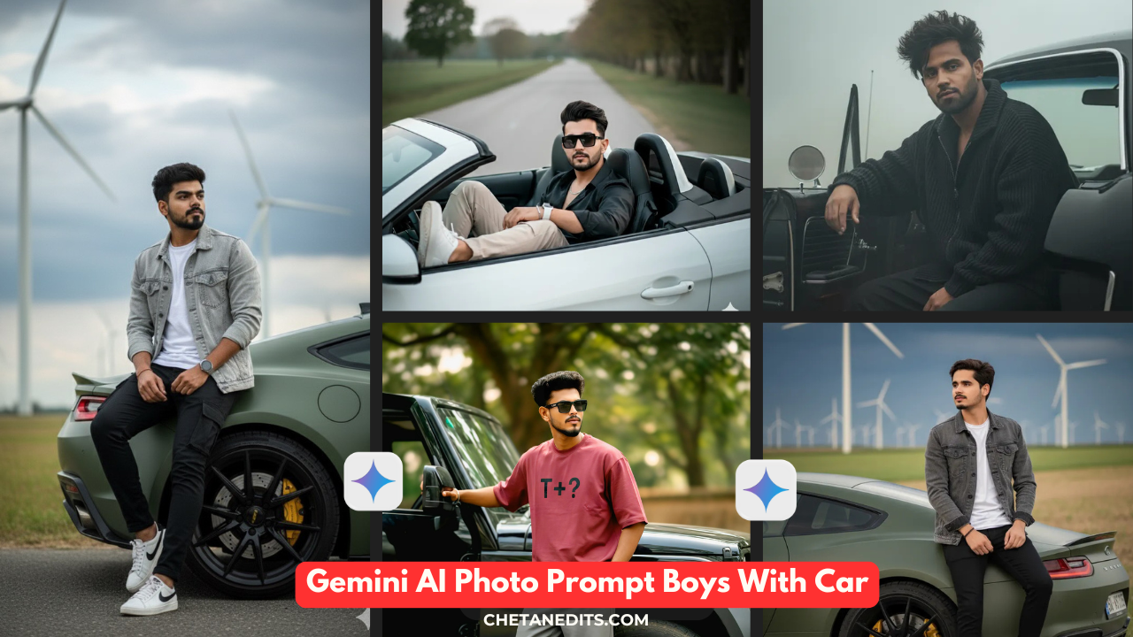 Trending 100 Gemini AI Photo Prompt Boys With Car